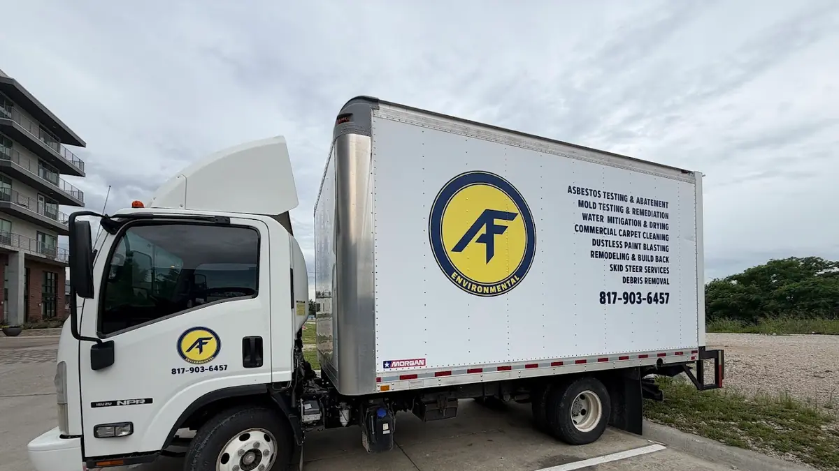 AF Environmental branded box truck