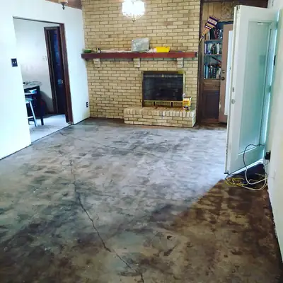Room with flooring removed