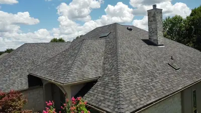 Shingle roof on a home