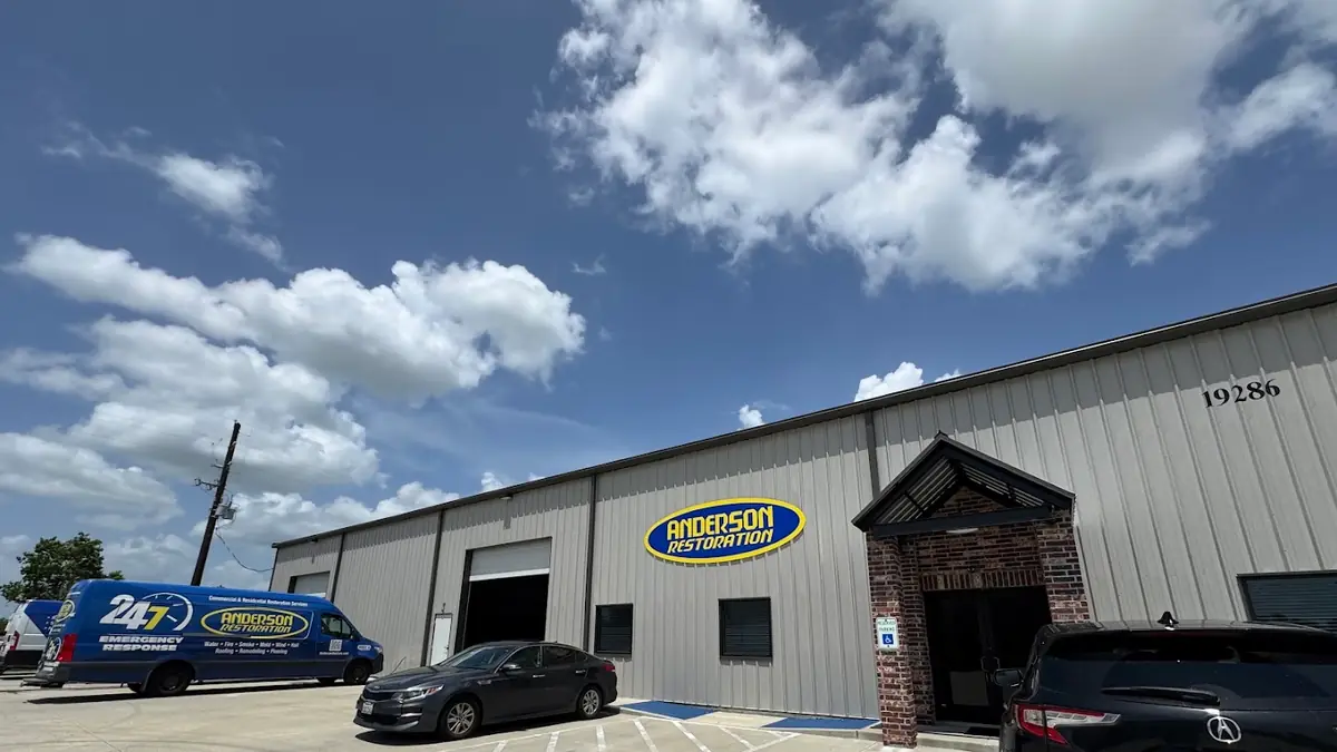 Anderson Restoration LLC building with company signage