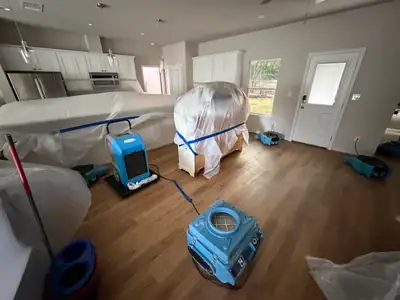 Drying equipment in a room