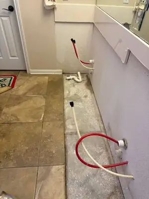 Wall opened near the floor