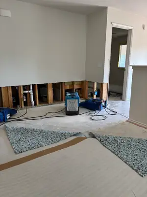 Walls opened during water restoration