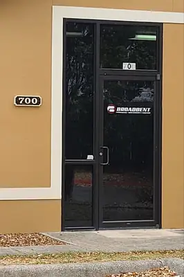 Office door at Broadbent & Associates, Inc.
