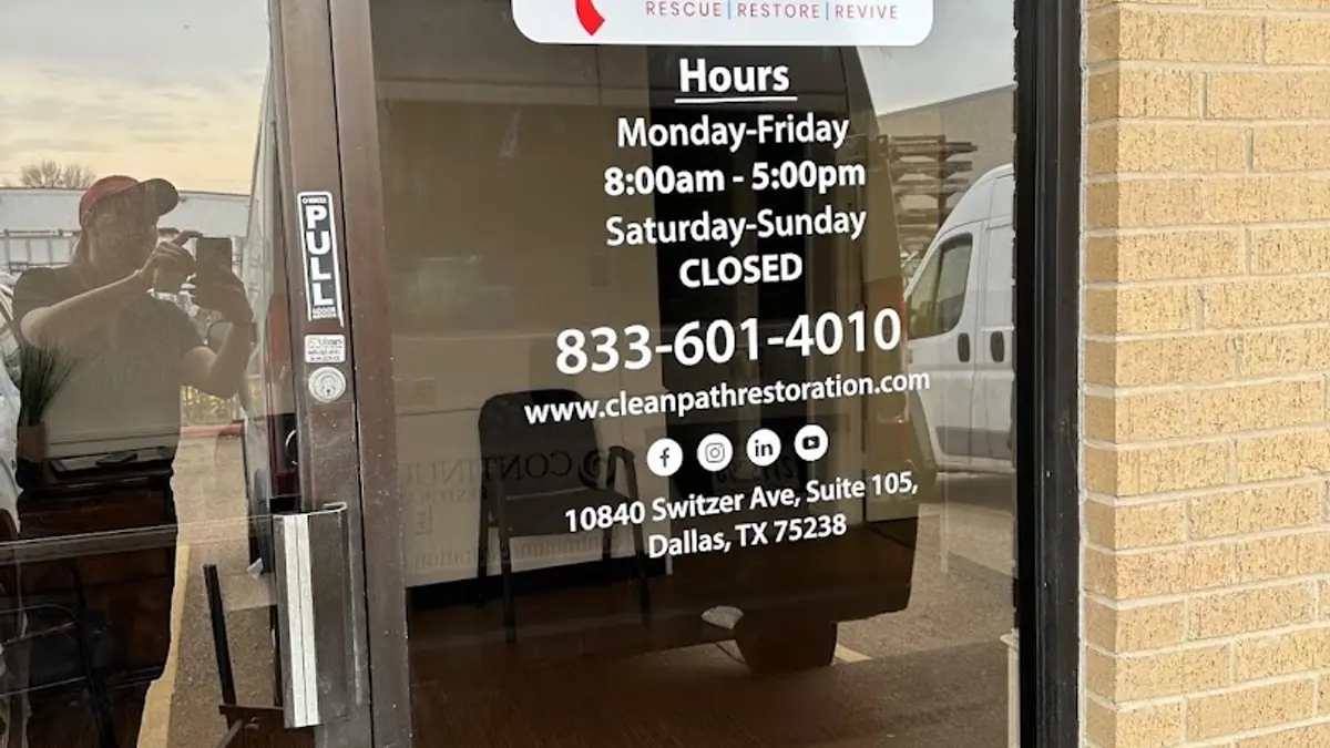 Front door of the CleanPath Restoration, LLC office