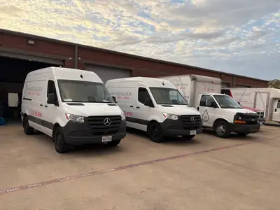 Fleet of Doan Restoration of Dallas vans