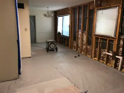 Room with flooring removed