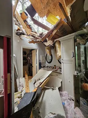 Ceiling damage inside a home