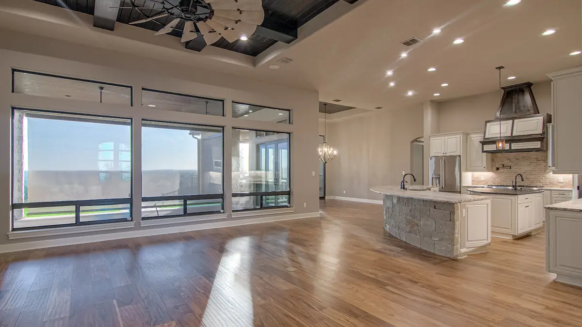 Finished open-plan living area