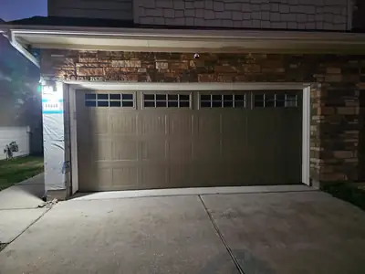 Garage door replaced on a home