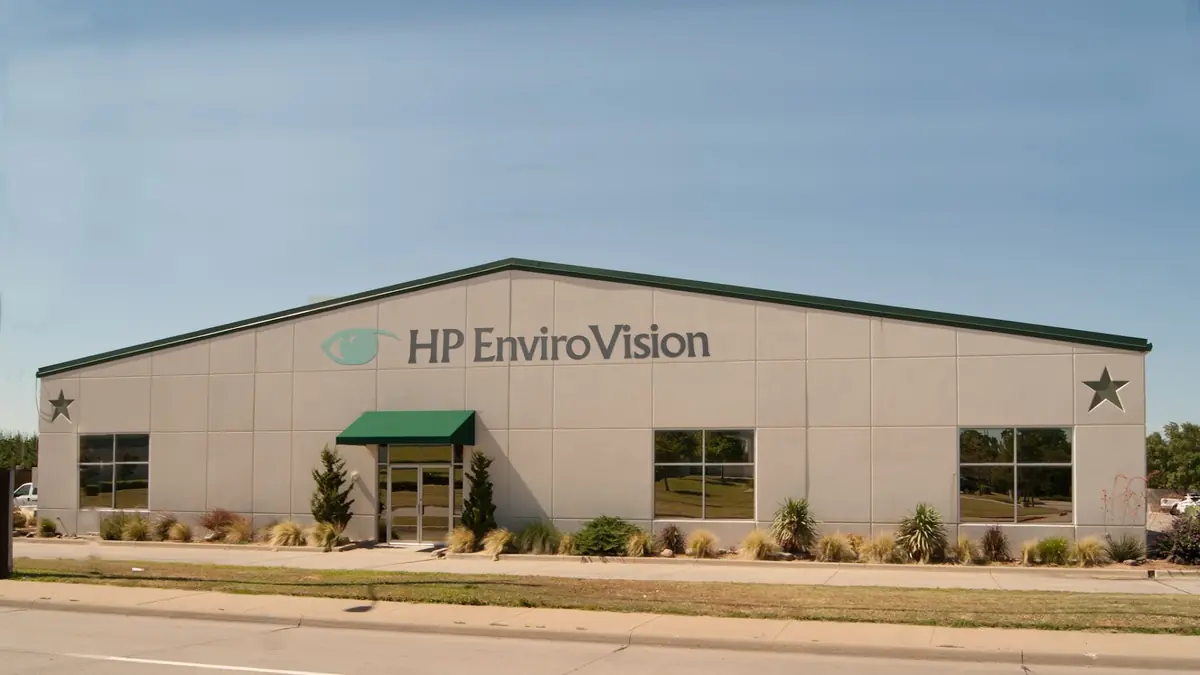 HP EnviroVision building with company signage