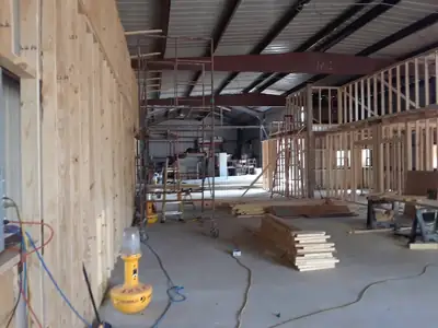 Interior rebuild with new framing