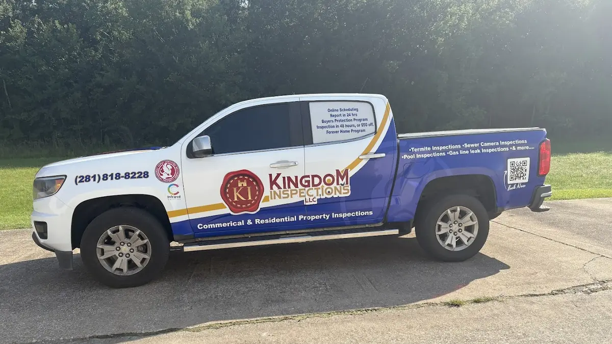 Kingdom Inspections LLC branded pickup truck