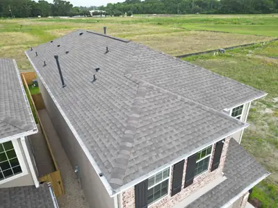 Aerial view of a home roof
