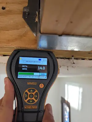 Moisture meter reading