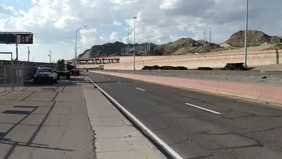 Road beside a cleared site
