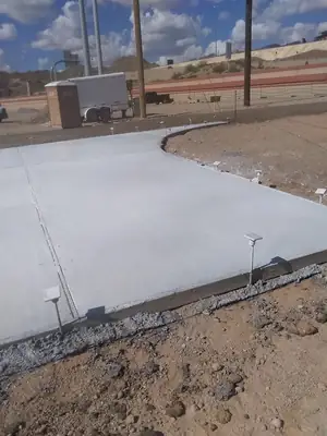 Concrete slab after demolition