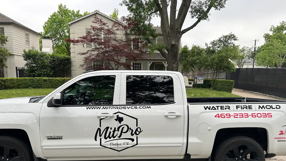 MitPro Restoration Services branded pickup truck
