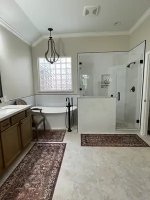 Finished bathroom after restoration