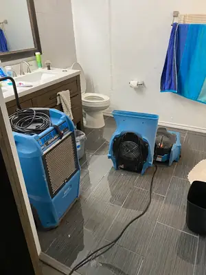 Drying equipment in a room
