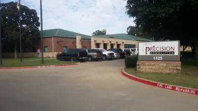 Precision Demolition office with signage