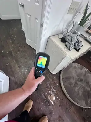 Moisture meter on a wall