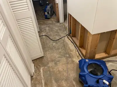 Drying equipment beside cabinets