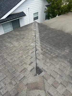 Roof ridge of a home
