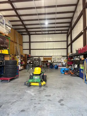 Warehouse with equipment