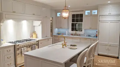 Finished white kitchen