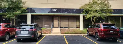 Office building exterior and parking lot