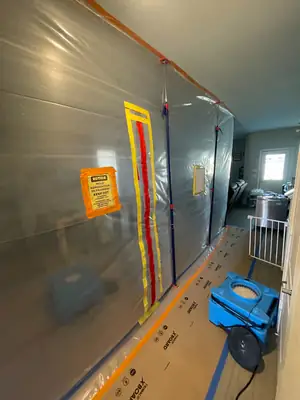 Drying equipment in a room