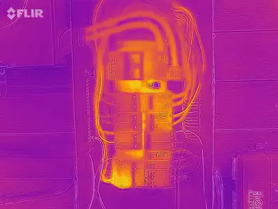 Thermal camera image taken during an inspection