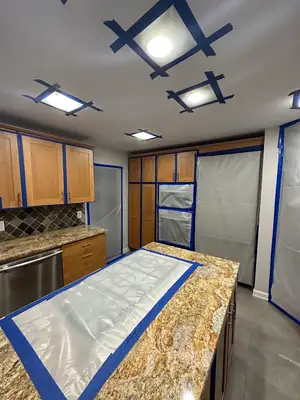 Floor protection in a kitchen