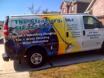 Side of the The Steamery van