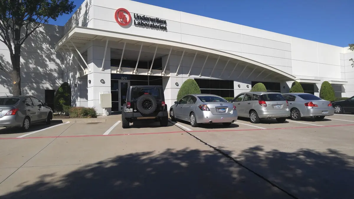 UL Solutions building with company signage and parking