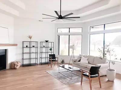 Restored living room