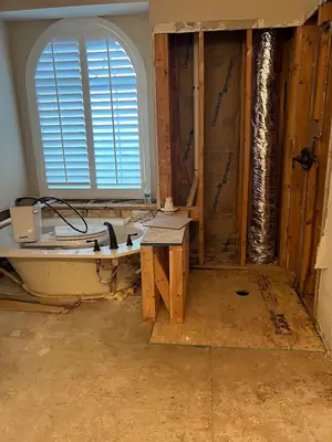Wall opened during remediation